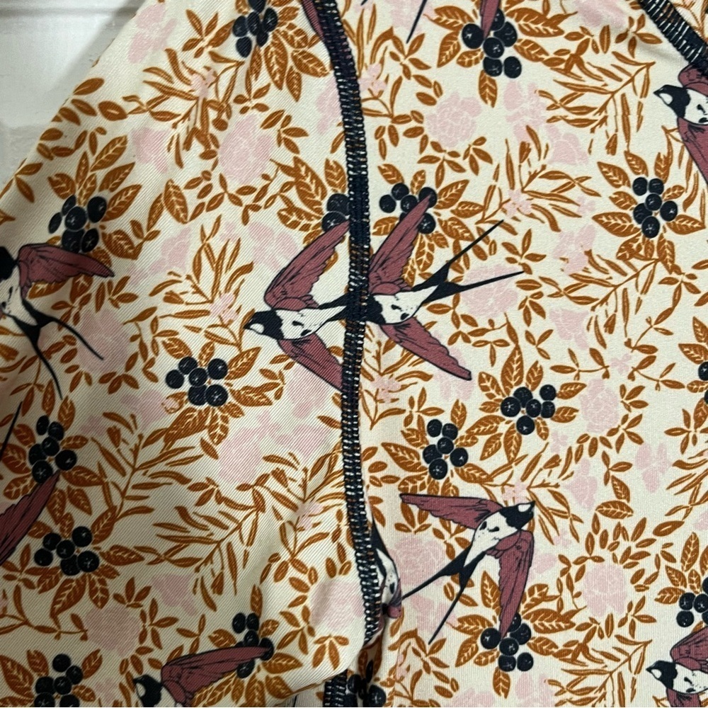 KARI TRAA Women Bird Print Long Sleeve Top | size small - Picture 5 of 11